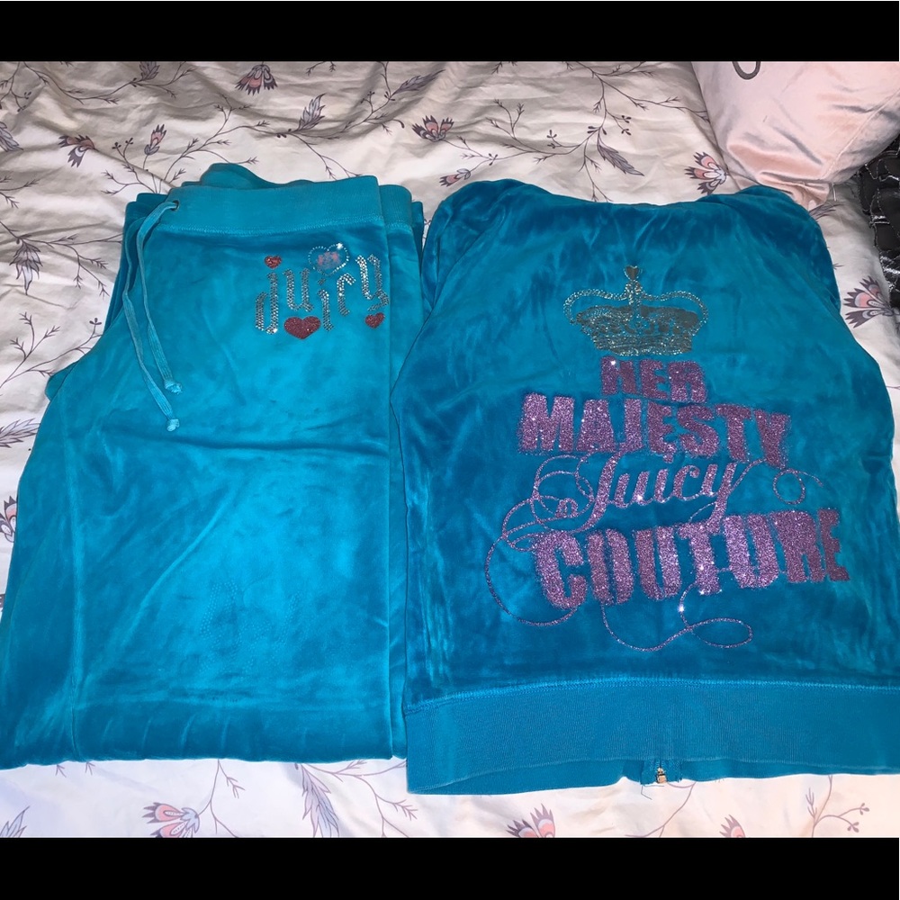 Juicy couture teal tracksuit pant💎💎
